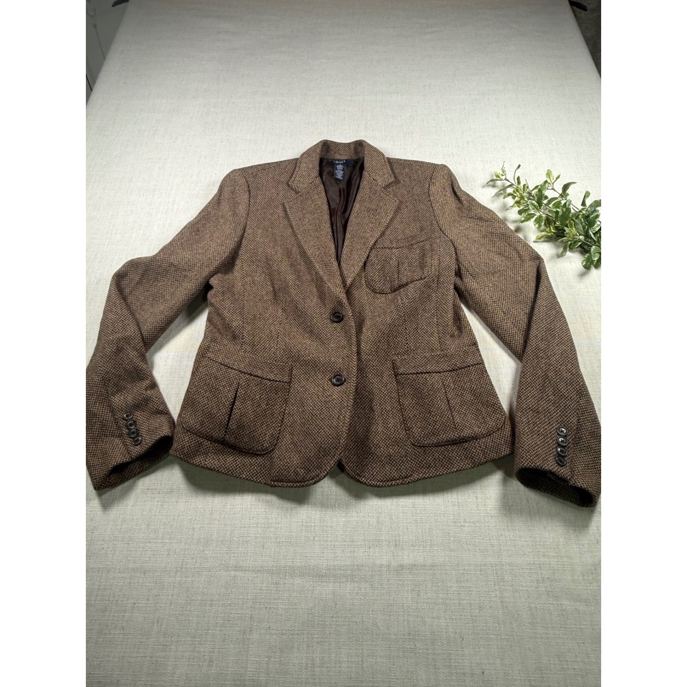 Chaps Women's Wool Blend Button Front Blazer Size 14